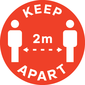 KEEP 1M APART Social Distancing Sticker Decal Health & Safety Signage S 
